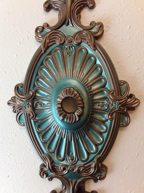 Exquisite Royal Vintage Look Turquoise Brass Bronze Hand